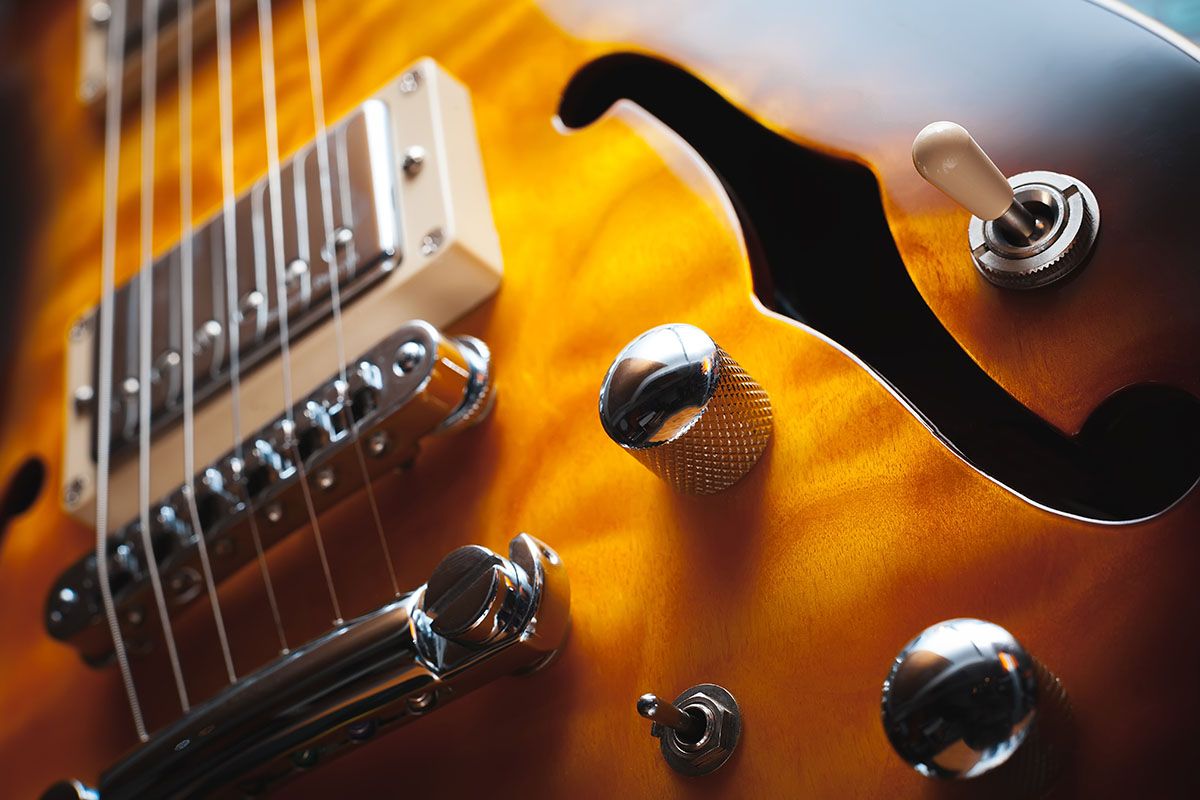 detail of guitar